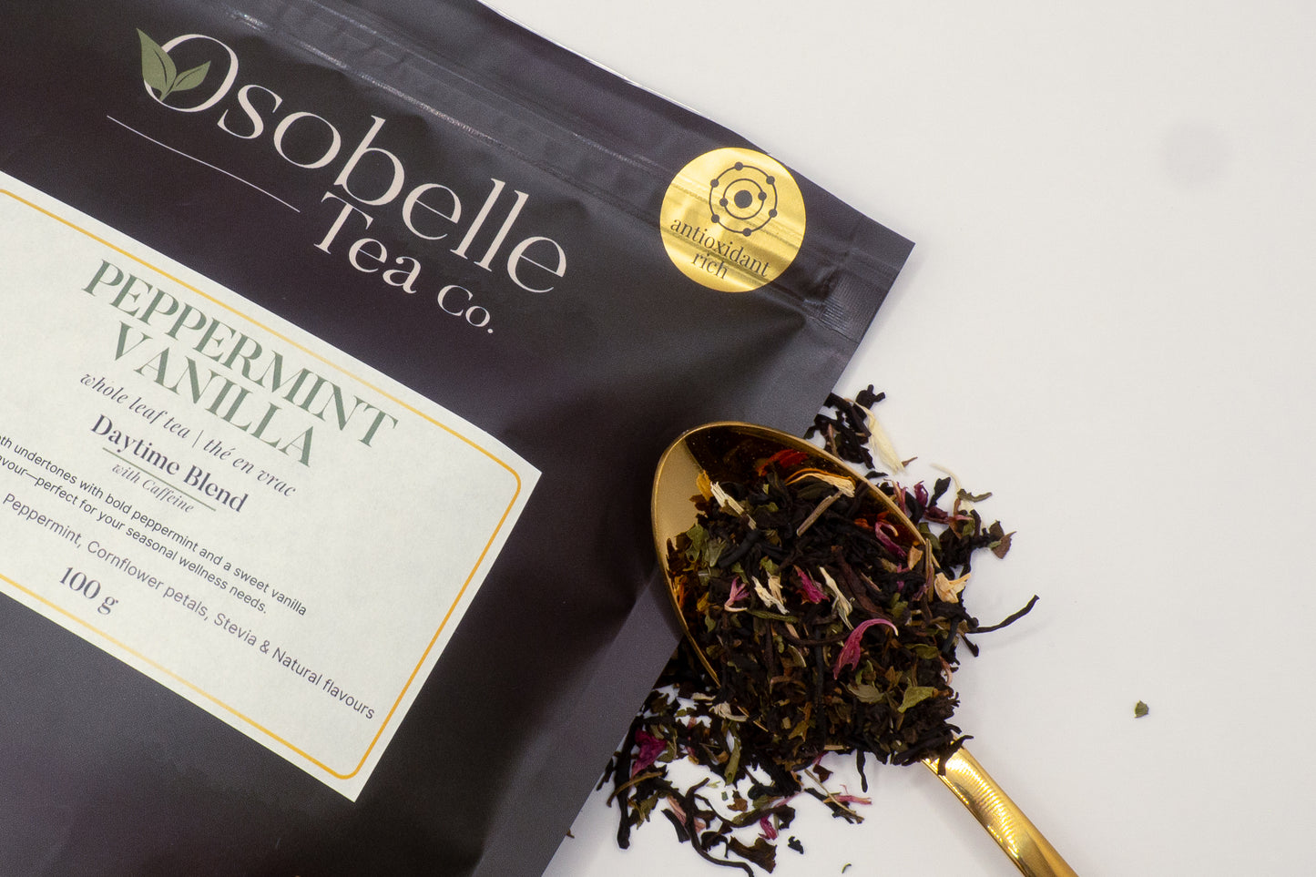 Peppermint Vanilla| Whole Leaf Loose | 100g