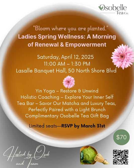 Ladies Spring Wellness, Series of CommuniTea  Events April 12, 2024 at Lasalle Burlington banquet hall