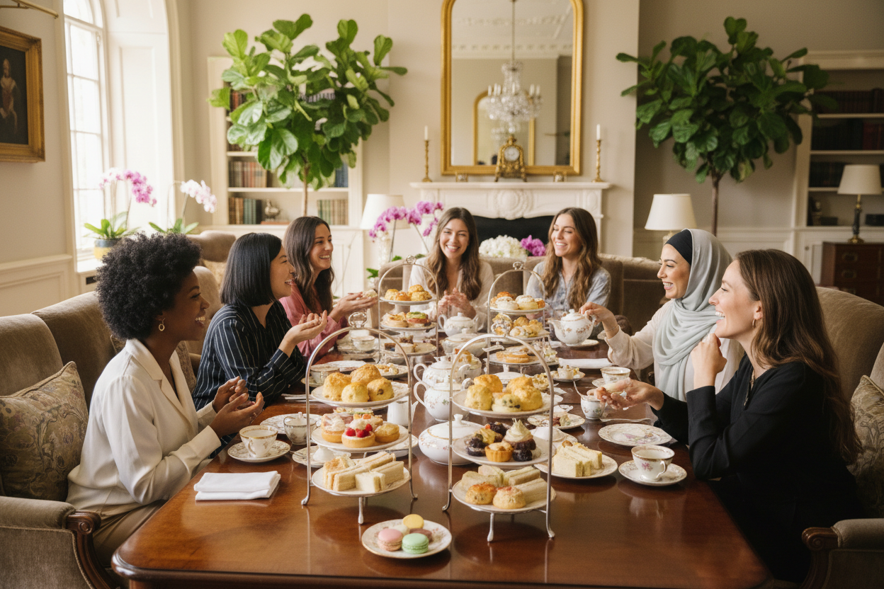 Enjoying Afternoon Tea / High Tea 