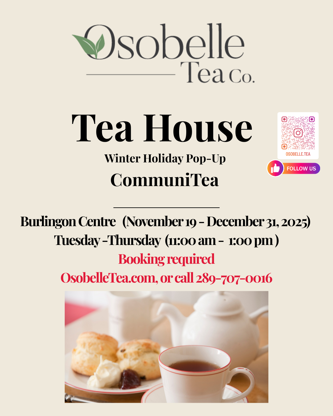 CommuniTea Experience (booking deposit)