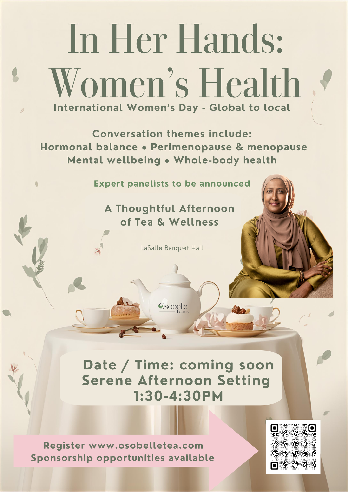 In Her Hands: Women’s Health - International Women's Afternoon Tea Event